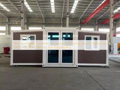 40 Fuß erweiterbares Containerhaus mit 72 m2 Wohnfläche, Klappgröße 11800 × 6220 × 2480 mm und Stahldach