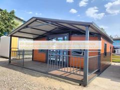 40 Fuß erweiterbarer Container-Haus mit 2200mm Faltgröße 5900x6300x2480mm Erweiterte Größe und Zubehör enthalten