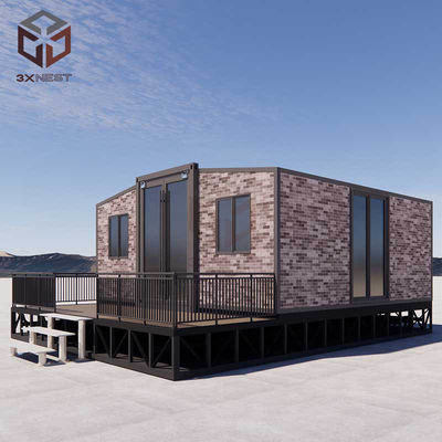 kaufen 20FT vorgefertigte Häuser mit gebrochener Brücke Aluminium-Doppeltüren und PU-Sandwich-Panel online manufacture