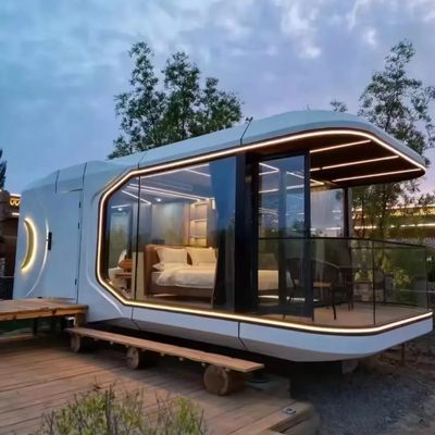 kaufen 500 kg Stahl-Weltraumkapselhaus mit Solarzellen und LED-Beleuchtung online manufacture