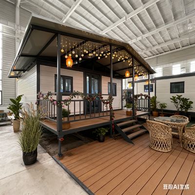 kaufen 2-4 People Accommodated Luxury Prefabricated 20ft House with 2.0mm Bending Parts Steel Column Construction Design online manufacture