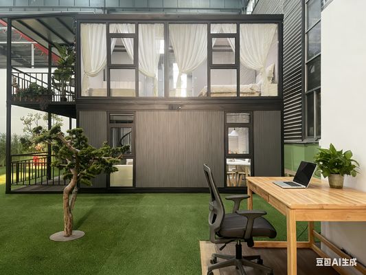 kaufen Kurze Installationszeit Doppelgeschossige, erweiterbare Fertighäuser, modernes und stilvolles Design online manufacture