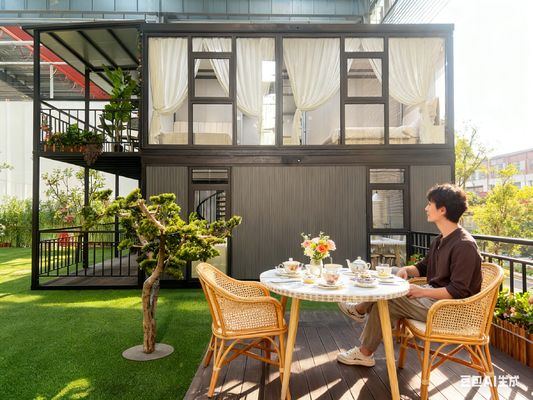 kaufen Anpassbare feuerfeste, erweiterbare, zweischichtige Fertighäuser, temperaturbeständig und anpassbare Böden online manufacture