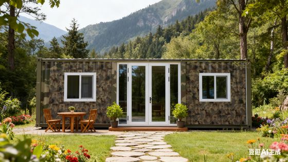 kaufen 37 Quadratmeter Grundfläche und erweiterbares Doppel-Flügel-Containerhaus mit Nass-Trocken-Trennung im Badezimmer online manufacture