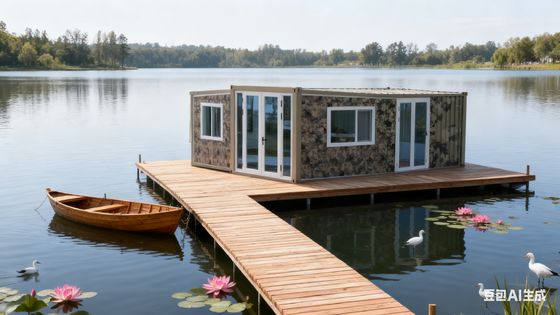 kaufen 18mm dicke feuerfeste Zementfaser-Bodenplatte Doppel-Flügel-Containerhaus 20 Fuß mit thermisch getrennter Aluminium-Doppeltür online manufacture