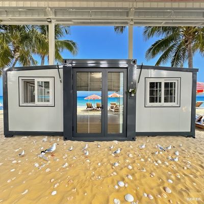 kaufen Expandable double wing 20 Foot container house featuring 50mm/75mm Sandwich Panel and 2 KN/m2 Floor Permitted Loading online manufacture