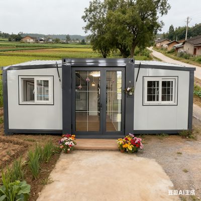 kaufen 50-75 Mm EPS Sandwich Panel Wall And Roof Foldable 20ft Container with Galvanized Light Steel Frame Main Frame Online-Herstellung