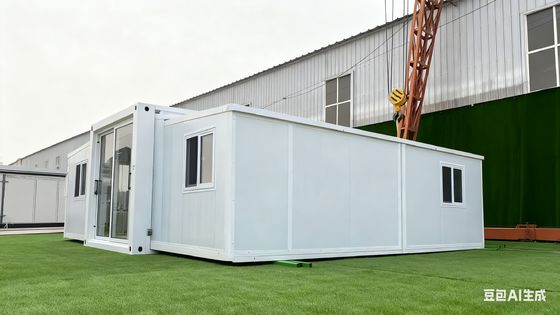 kaufen Foldable 20ft Container with L5900*W2200*H2480mm Folding Size, 0.60KN/M² Wind Resistance and 2.0mm Top Beam Bending Parts Online-Herstellung