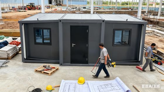 kaufen Klappbarer 20 Fuß-Container mit PVC/PPR-Rohren Sanitärsystem Nasse-Trockne Trennung Bad und feuerfeste Zementfaserboden Online-Herstellung