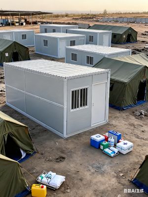 kaufen Expandable Prefab House with Sound Insulation ≥ 30dB and Outer Dimensions 5800*2400*2896mm for Roof Live Road 0.5KN/㎡ Online-Herstellung