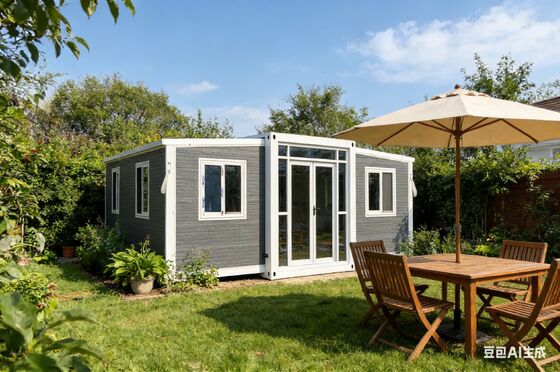 kaufen Foldable 20ft Container with Galvanized Light Steel Frame 37 Square Meters Floor Area and Wet-Dry Separation Bathroom Online-Herstellung