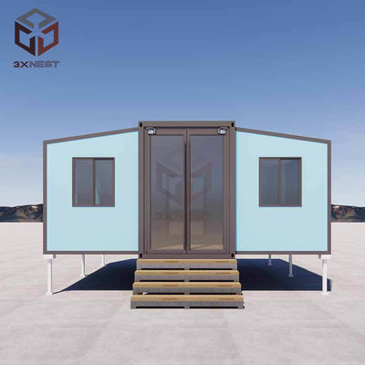 Doppelflügel Containerhaus mit Balkon Sperrholz Fußboden Sandwich Panel
