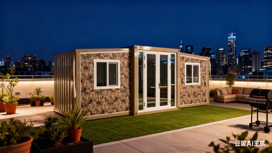 Stahl Einzeltür Klappbehälter 20 Fuß für Schlafzimmer Verzinkter Leichtstahlrahmen Klappgröße L5900*W2200*H2480mm