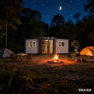 50 mm/75 mm Sandwich-Panel 37 Quadratmeter Klappbare 20 Fuß Container mit PVC/PPR Rohren