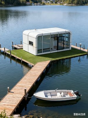 Smart-Home-Funktionen im Apple Capsule House Gesamtnettogewicht 5,4 Tonnen bietet Platz für 2 Personen