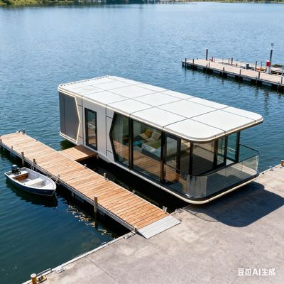 Feuerverzinktes Stahlrohr Aluminium-Zink-beschichteter Stahlleichtkiel Moderner Weltraum-Pod 12 KW Stromverbrauch