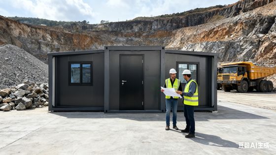 Faltbarer 20-Fuß-Container mit 75 mm EPS-Sandwichplatten, 18 mm feuerfestem Zementfaserboden und 1 Jahr Garantie