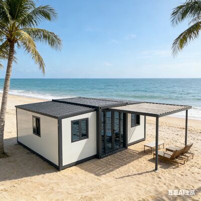 Klappbarer 20 Fuß-Container mit 37 Quadratmetern Bodenfläche erfüllt internationale Sicherheitsstandards und 20+ Jahre Lebensdauer für modulare Wohnungen