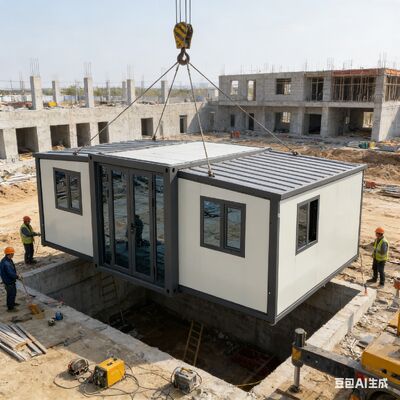 Anpassbarer Klappbehälter von 20 Fuß mit vollständig galvanisiertem Hauptrahmen und 37 Quadratmetern Bodenfläche mit optionale Schlafzimmertür