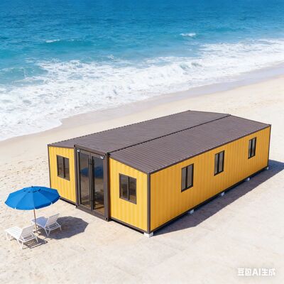 40 Fuß erweiterbares Container-Haus mit Erdbebenbeständigkeit Grad 8, 72 Quadratmeter Bodenfläche und Brandbeständigkeit Grad A