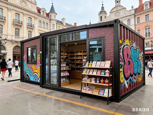 Vormontierte Komponenten, faltbarer 20-Fuß-Container mit feuerfesten Materialien und platzsparender, modularer Lagerung