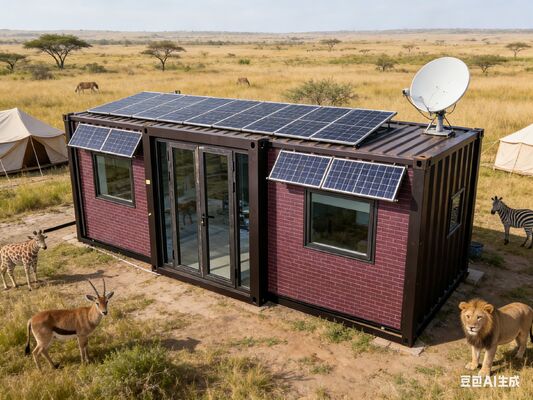 Stackbare, faltbare 20 Fuß große Containerhäuser mit 75 mm EPS-Sandwich-Panels und seismischer Leistungsfähigkeit Stufe 8