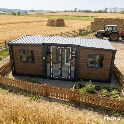 20FT faltbarer 20-Fuß-Container mit Wärmeisolierung, Schalldämmung und vollverzinktem Hauptrahmen für Camping, Zuhause, Hotel und Resort