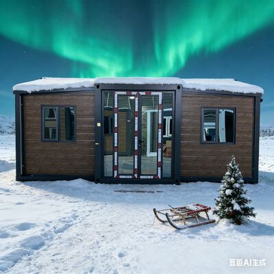 Vollverzinkter, faltbarer 20-Fuß-Container mit 75 mm EPS-Sandwichplatten und anpassbarem Elektrosystem