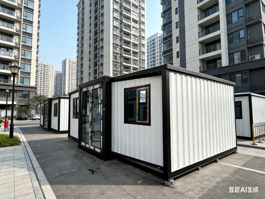 Klappbarer 20ft Container Haus mit Wärmedämmung Schalldämmung und anpassbares Design passt 2 Sets in 1 40HQ Versandcontainer