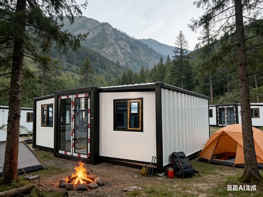 Moderner faltbarer 20-Fuß-Container mit 75 mm EPS-Sandwichplatten und 18 mm feuerfestem Zementfaserboden
